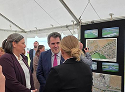 Bridge over SH1 in Rolleston getting underway
