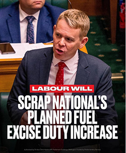 Labour Will Scrap National’s Fuel Excise Increase