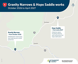 State Highway 6 resilience works planned near Murchison